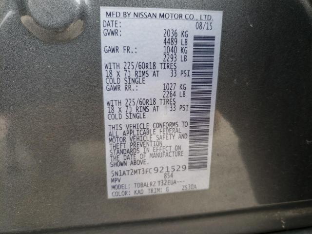 Photo 12 VIN: 5N1AT2MT3FC921529 - NISSAN ROGUE S 