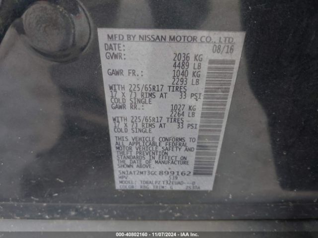 Photo 8 VIN: 5N1AT2MT3GC899162 - NISSAN ROGUE 