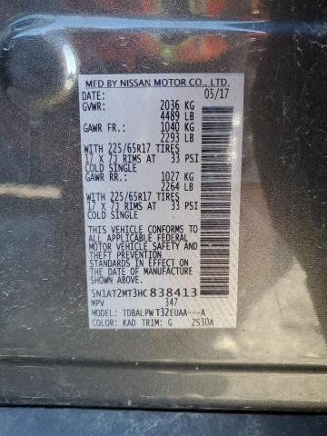 Photo 12 VIN: 5N1AT2MT3HC838413 - NISSAN ROGUE S 