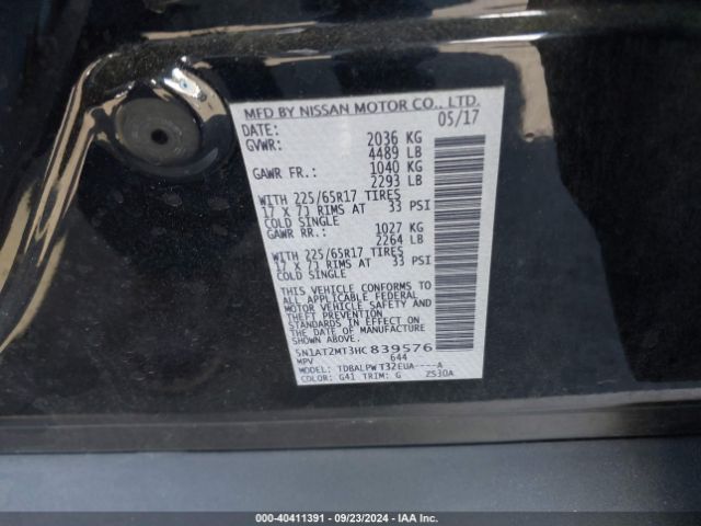 Photo 8 VIN: 5N1AT2MT3HC839576 - NISSAN ROGUE 