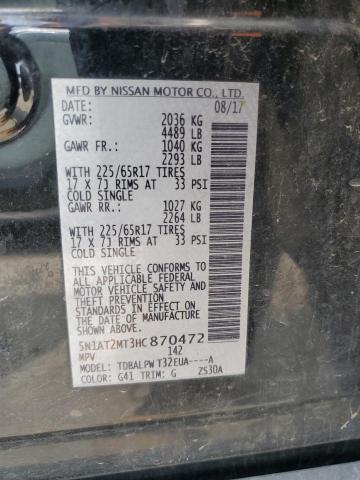 Photo 12 VIN: 5N1AT2MT3HC870472 - NISSAN ROGUE 