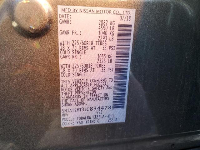 Photo 13 VIN: 5N1AT2MT3JC834478 - NISSAN ROGUE 