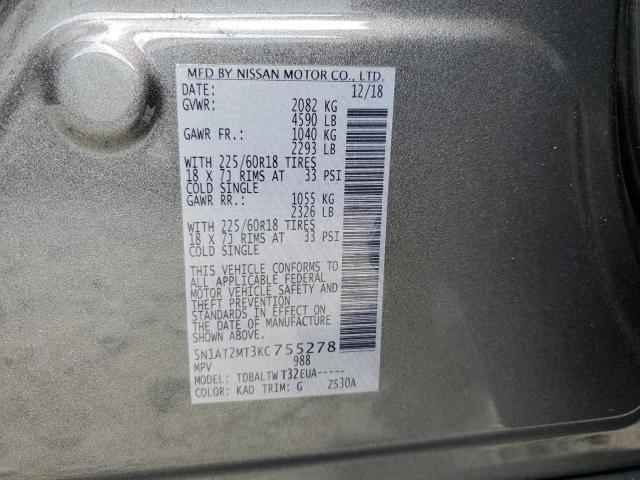 Photo 12 VIN: 5N1AT2MT3KC755278 - NISSAN ROGUE S 