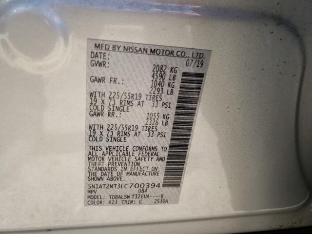 Photo 9 VIN: 5N1AT2MT3LC700394 - NISSAN ROGUE S 