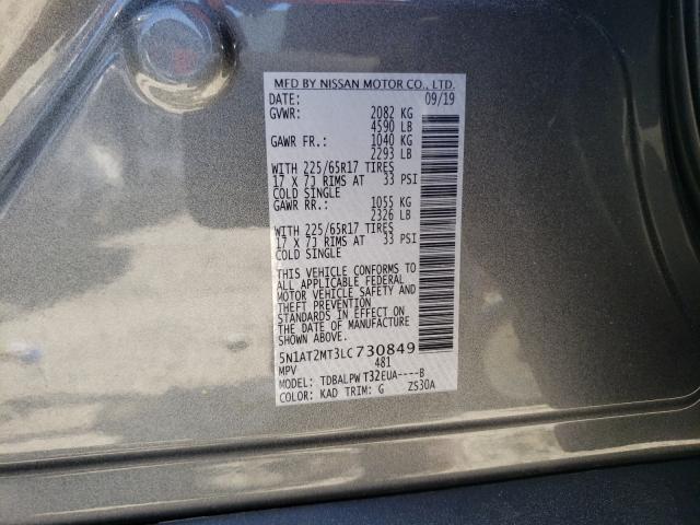 Photo 9 VIN: 5N1AT2MT3LC730849 - NISSAN ROGUE S 