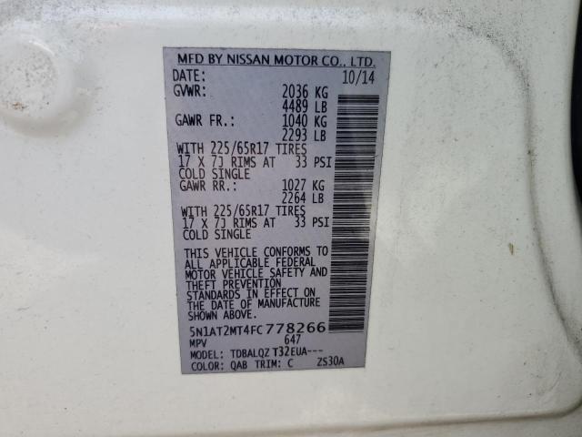 Photo 12 VIN: 5N1AT2MT4FC778266 - NISSAN ROGUE S 