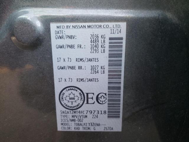 Photo 9 VIN: 5N1AT2MT4FC797318 - NISSAN ROGUE S 