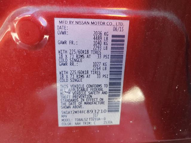 Photo 13 VIN: 5N1AT2MT4FC893210 - NISSAN ROGUE 