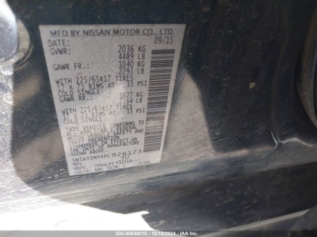 Photo 8 VIN: 5N1AT2MT4FC926173 - NISSAN ROGUE 