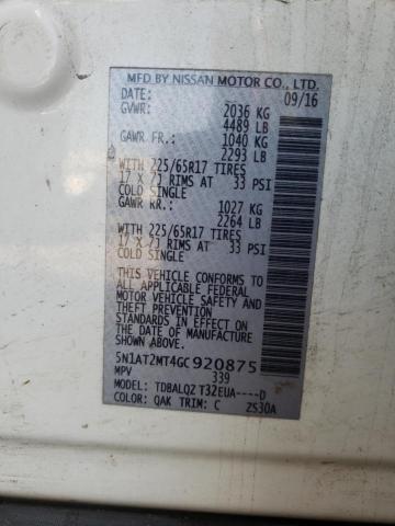 Photo 12 VIN: 5N1AT2MT4GC920875 - NISSAN ROGUE S 