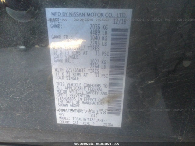 Photo 8 VIN: 5N1AT2MT4HC764158 - NISSAN ROGUE 