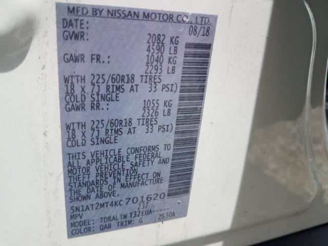 Photo 9 VIN: 5N1AT2MT4KC701620 - NISSAN ROGUE S 