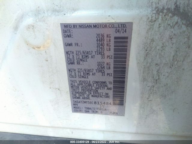 Photo 8 VIN: 5N1AT2MT5EC815484 - NISSAN ROGUE 