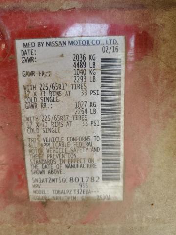 Photo 12 VIN: 5N1AT2MT5GC801782 - NISSAN ROGUE S 