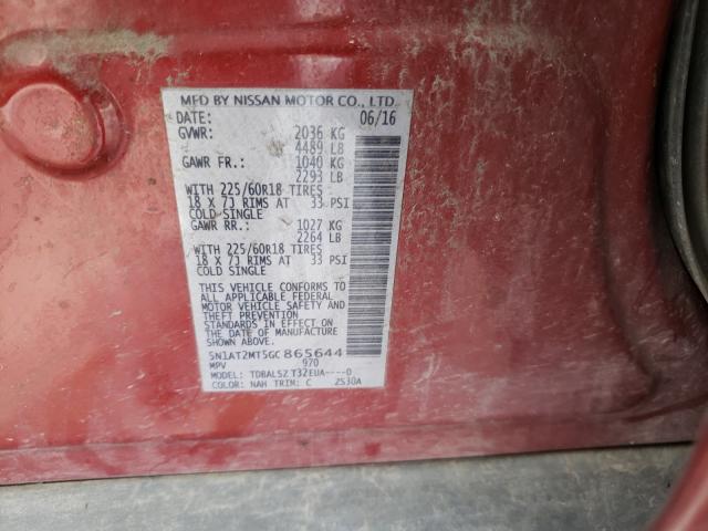 Photo 9 VIN: 5N1AT2MT5GC865644 - NISSAN ROGUE S 