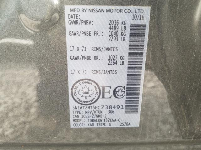 Photo 9 VIN: 5N1AT2MT5HC738491 - NISSAN ROGUE 