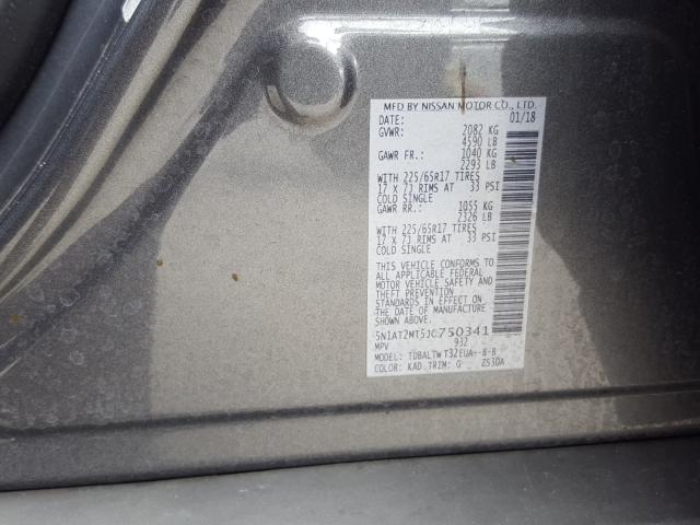 Photo 9 VIN: 5N1AT2MT5JC750341 - NISSAN ROGUE 