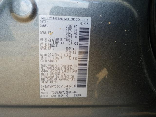 Photo 9 VIN: 5N1AT2MT5JC754650 - NISSAN ROGUE S 