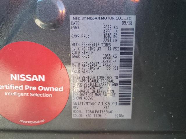 Photo 13 VIN: 5N1AT2MT5KC713579 - NISSAN ROGUE 