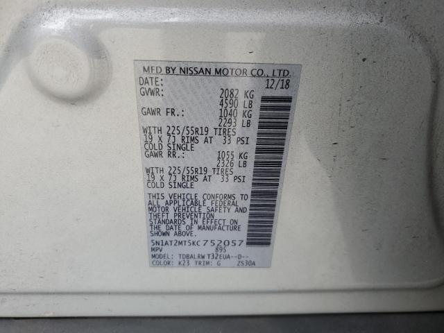 Photo 13 VIN: 5N1AT2MT5KC752057 - NISSAN ROGUE S 