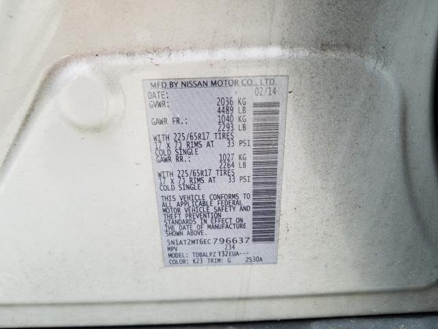 Photo 9 VIN: 5N1AT2MT6EC796637 - NISSAN ROGUE S 