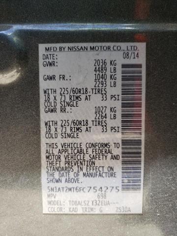 Photo 12 VIN: 5N1AT2MT6FC754275 - NISSAN ROGUE S 