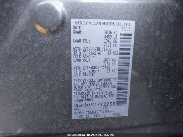 Photo 8 VIN: 5N1AT2MT6GC772258 - NISSAN ROGUE 