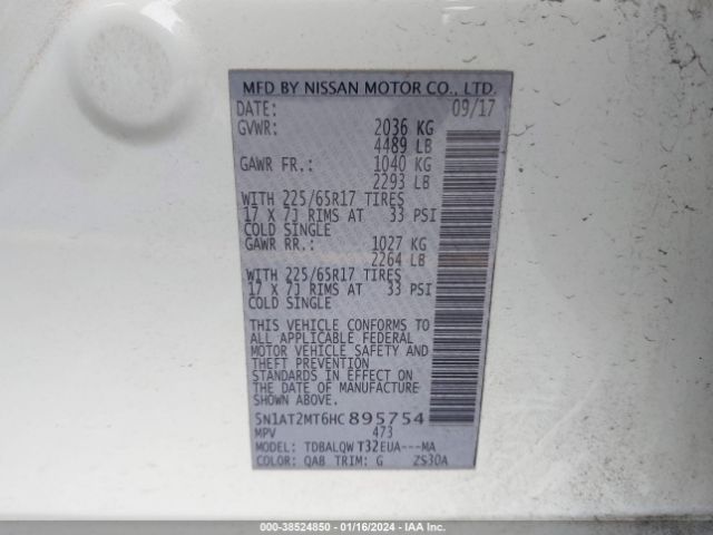 Photo 8 VIN: 5N1AT2MT6HC895754 - NISSAN ROGUE 