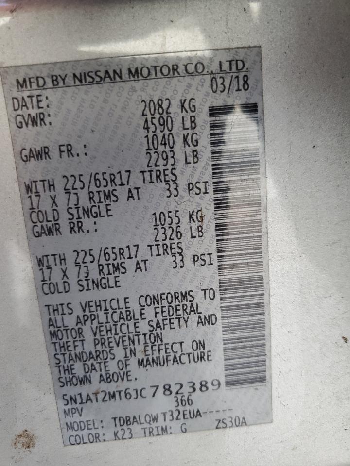 Photo 12 VIN: 5N1AT2MT6JC782389 - NISSAN ROGUE 