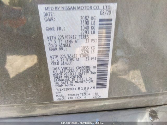 Photo 8 VIN: 5N1AT2MT6LC819928 - NISSAN ROGUE 