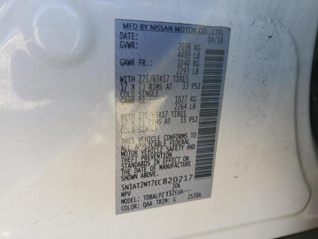 Photo 12 VIN: 5N1AT2MT7EC820217 - NISSAN ROGUE 