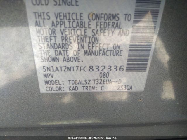 Photo 8 VIN: 5N1AT2MT7FC832336 - NISSAN ROGUE 