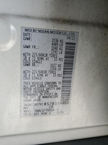 Photo 12 VIN: 5N1AT2MT7FC857835 - NISSAN ROGUE S 