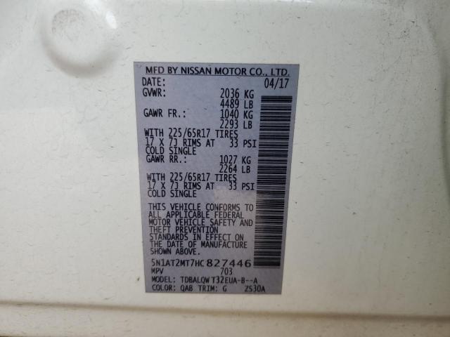 Photo 12 VIN: 5N1AT2MT7HC827446 - NISSAN ROGUE S 