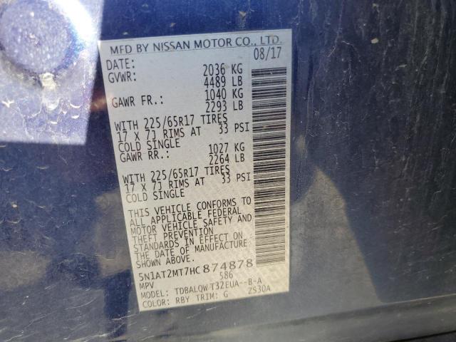 Photo 12 VIN: 5N1AT2MT7HC874878 - NISSAN ROGUE S 