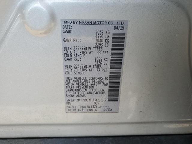 Photo 11 VIN: 5N1AT2MT7KC814557 - NISSAN ROGUE S 