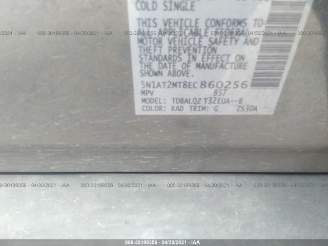 Photo 8 VIN: 5N1AT2MT8EC860256 - NISSAN ROGUE 