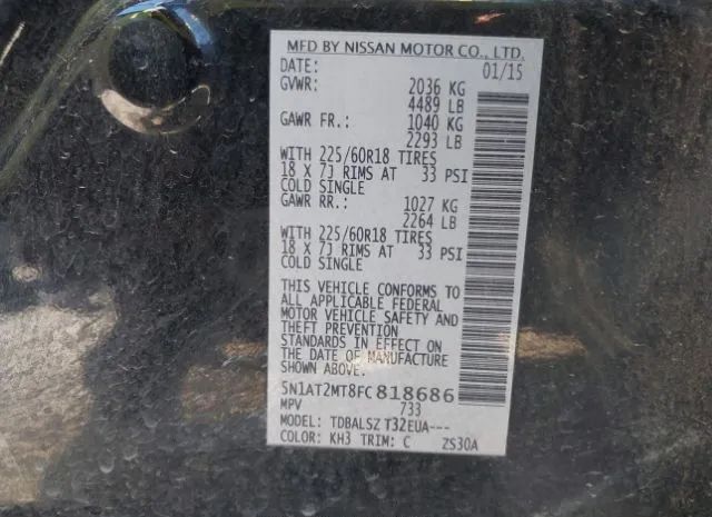 Photo 8 VIN: 5N1AT2MT8FC818686 - NISSAN ROGUE 