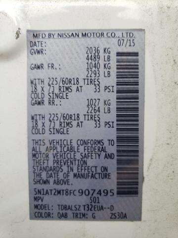 Photo 12 VIN: 5N1AT2MT8FC907495 - NISSAN ROGUE S 