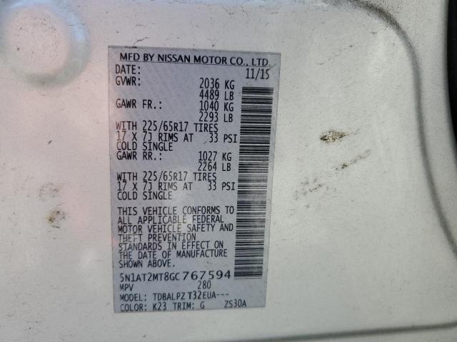 Photo 12 VIN: 5N1AT2MT8GC767594 - NISSAN ROGUE 