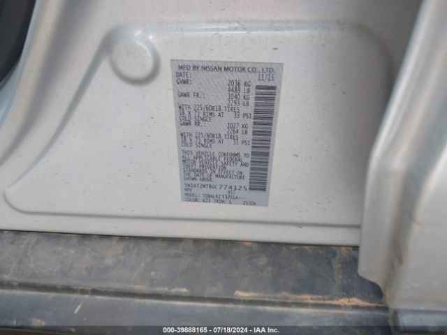 Photo 8 VIN: 5N1AT2MT8GC774125 - NISSAN ROGUE 