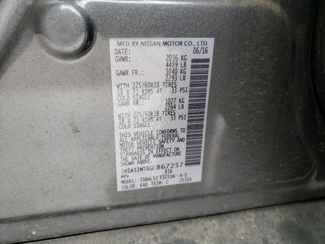 Photo 9 VIN: 5N1AT2MT8GC867257 - NISSAN ROGUE 