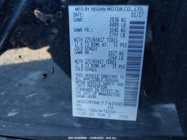 Photo 8 VIN: 5N1AT2MT8HC774000 - NISSAN ROGUE 