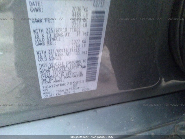 Photo 8 VIN: 5N1AT2MT8HC789855 - NISSAN ROGUE 