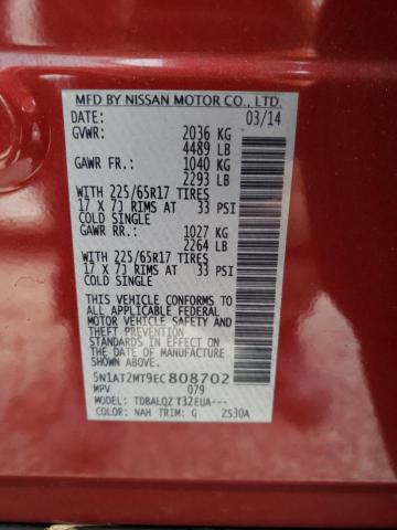 Photo 9 VIN: 5N1AT2MT9EC808702 - NISSAN ROGUE S 