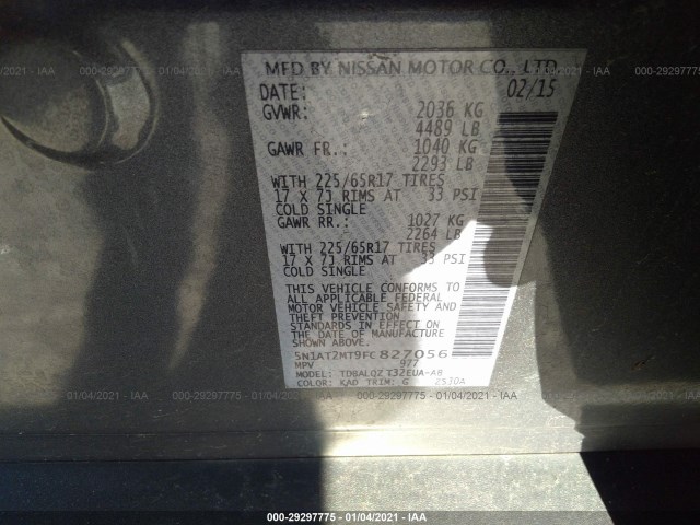 Photo 8 VIN: 5N1AT2MT9FC827056 - NISSAN ROGUE 