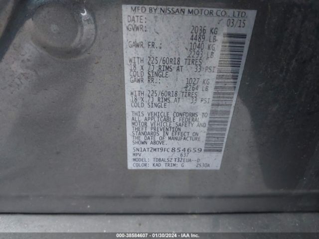 Photo 8 VIN: 5N1AT2MT9FC854659 - NISSAN ROGUE 