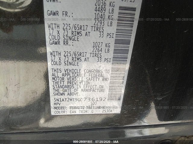 Photo 8 VIN: 5N1AT2MT9GC736192 - NISSAN ROGUE 