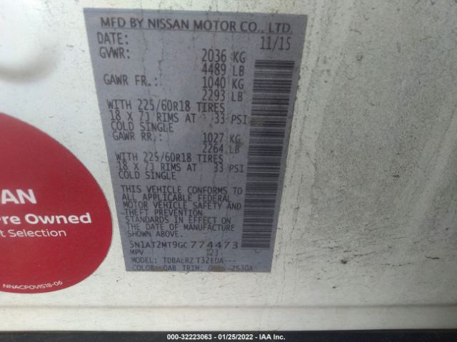 Photo 8 VIN: 5N1AT2MT9GC774473 - NISSAN ROGUE 