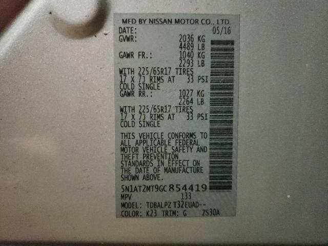 Photo 9 VIN: 5N1AT2MT9GC854419 - NISSAN ROGUE S 